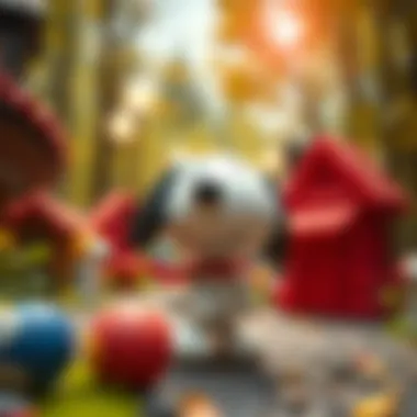 Vibrant Adventures Through Snoopy's Eyes A vibrant world as seen from Snoopy's perspective