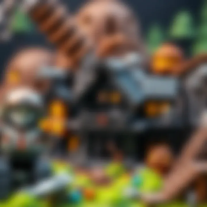 Intricate Designs of Fortnite Toy Set Close-up of a Fortnite toy set highlighting intricate details and designs.