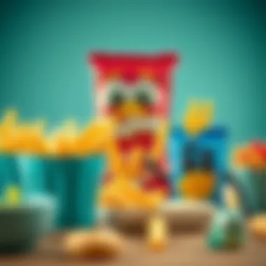 Delicious snacks displayed in a fun manner