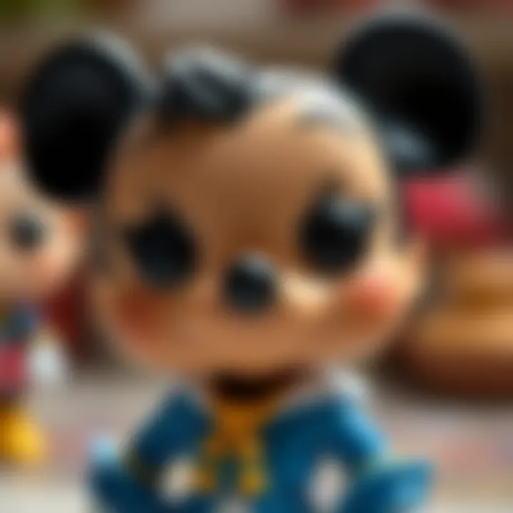 A close-up of a beloved Disney character Funko Pop figure with intricate details