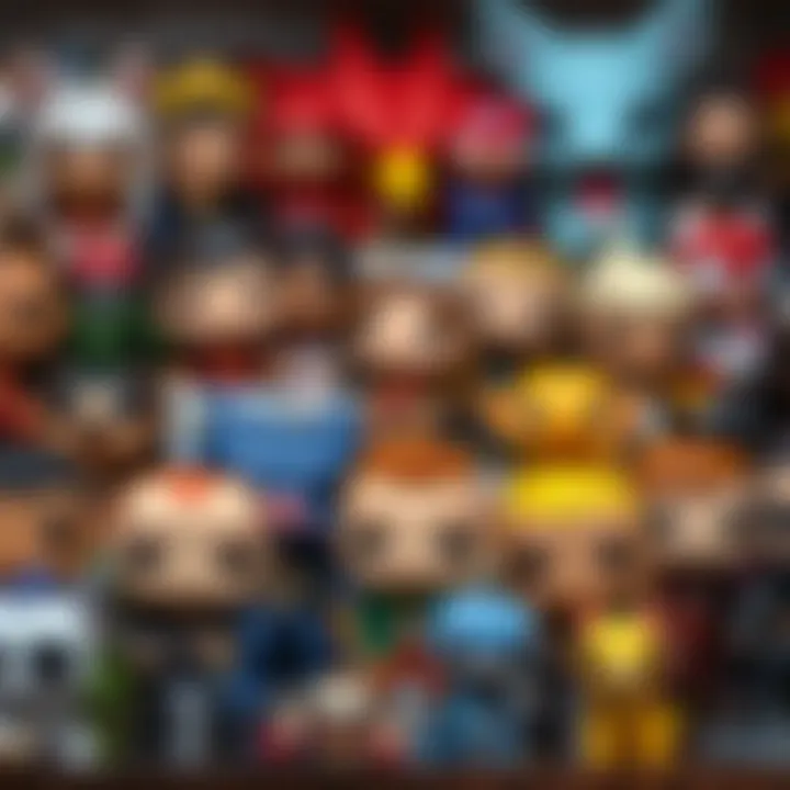 Diverse Collection of Funko Pops A vibrant display of various Funko Pop figures showcasing diverse characters
