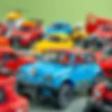 Diverse Selection of Large Toy Cars An array of large toy cars capturing children's imagination