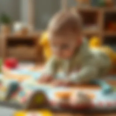 Discovering Textures and Sounds with a Sensory Mat Infant exploring a sensory playmat