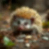 Illustration of a hedgehog in its natural habitat