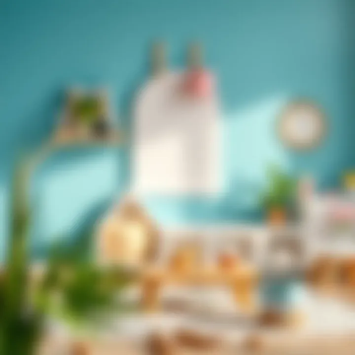 A serene environment showcasing the application of plastic paint in home decor