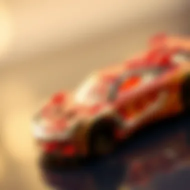 Close-up of a unique Hot Wheels car design that captures attention