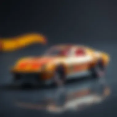 Detailed Hot Wheels Model Close-up of a detailed Hot Wheels car with unique design features.