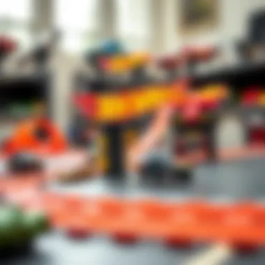 Overview of the Hot Wheels Energy Track set components