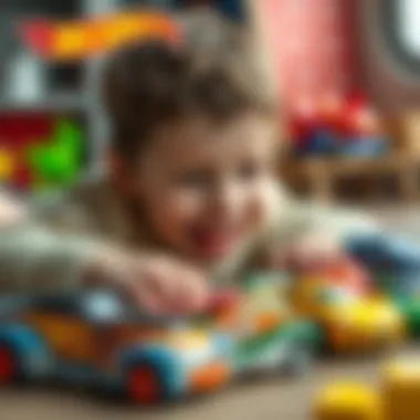 Joy of Play with Hot Wheels A child playing with Hot Wheels cars, illustrating the joy of imaginative play.