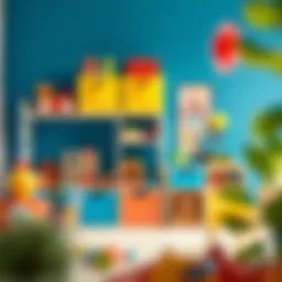 Colorful Ikea toy storage solutions for children