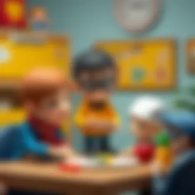 Illustration demonstrating important life skills taught in educational cartoons.