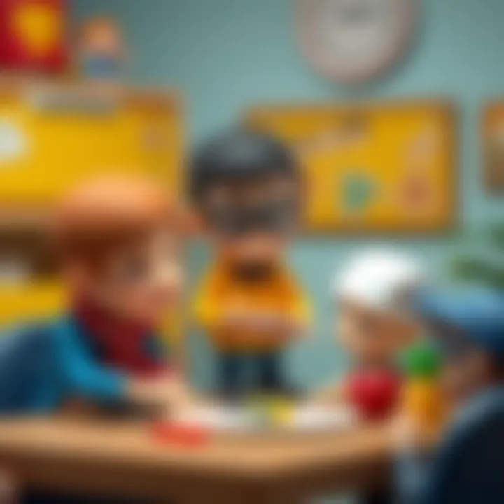 Illustration demonstrating important life skills taught in educational cartoons.