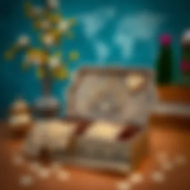 A beautifully arranged decorative box with intricate designs