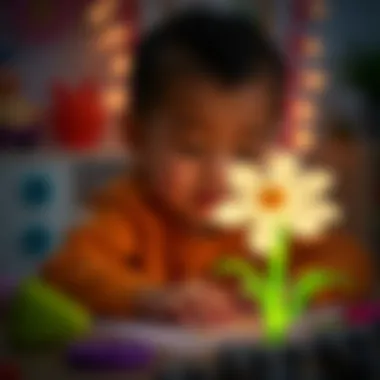 Creative Playtime with Glowing Flower Creative playtime with glowing flower toy