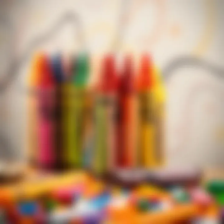 Variety of colors in jumbo crayons enhancing imagination