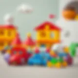 Colorful Kaplan toys designed for children's imaginative play