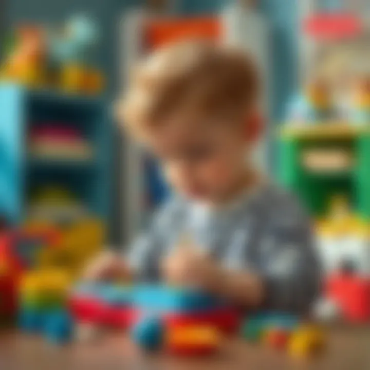 Child Engaged in Learning with Kaplan Toys A child engaged in learning with Kaplan toys