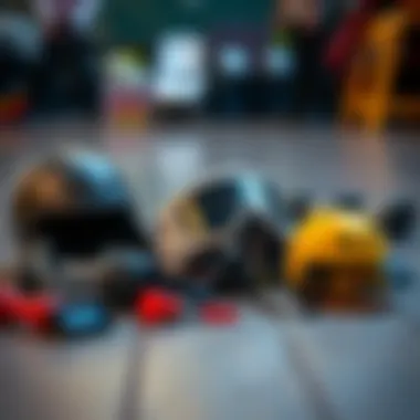Skateboarding gear laid out for safety