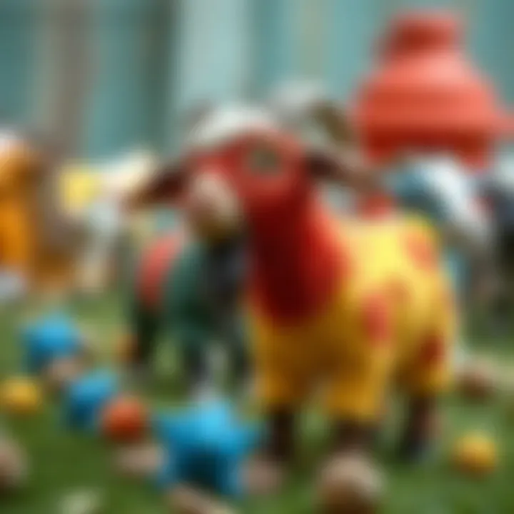 Enhancing Creativity with Goat Toys Colorful goat toys promoting creativity