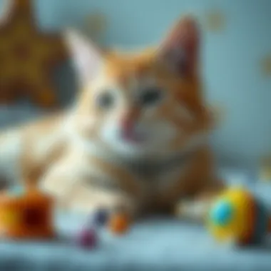 Interactive toys stimulating cat's mind