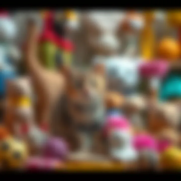 Diverse Cat Toys for Every Feline Various types of cat toys displayed together