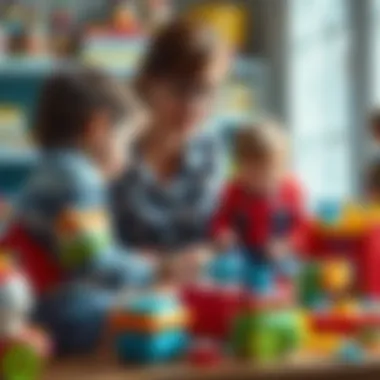 Parents Selecting Educational Toys Parents selecting educational toys for their children