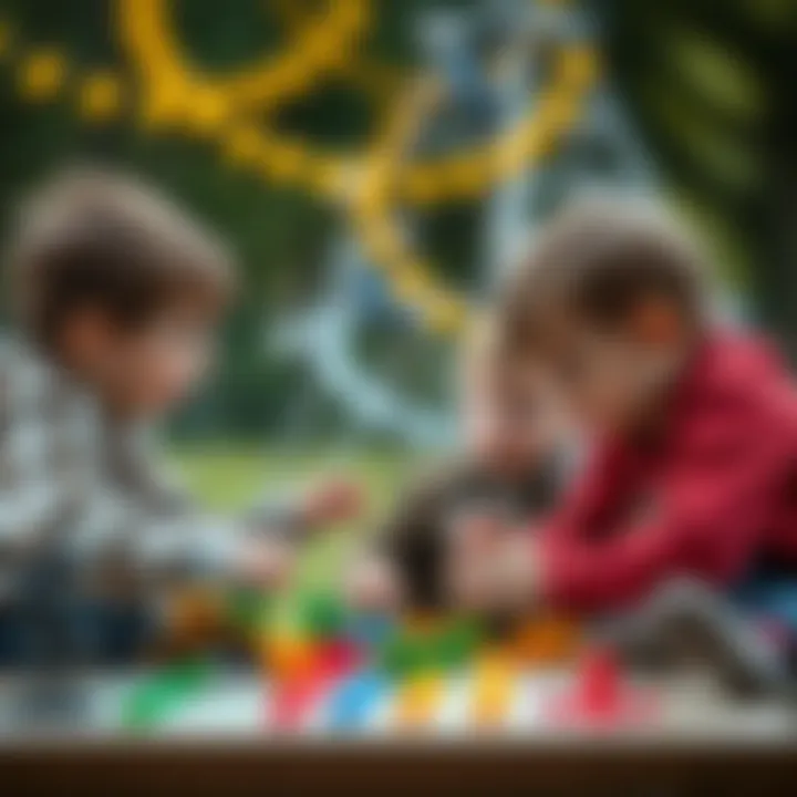 Kids collaborating on problem-solving during a game