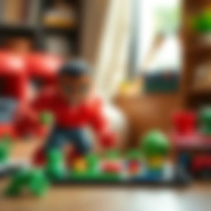 Educational Red Hulk Toy Set for Skill Development Educational Red Hulk toy set promoting developmental skills