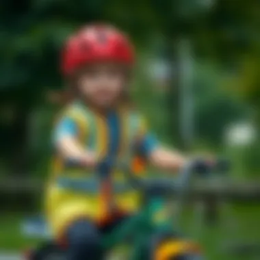 Ensuring Safety While Riding A girl in safety gear riding her bicycle