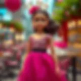 Elegant girl in a stylish party dress