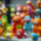 Colorful talking baby toys on display