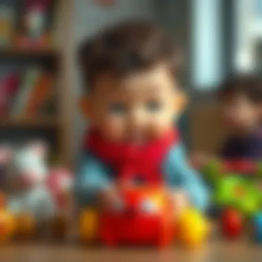 Parents choosing educational talking toys