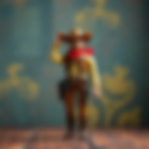 A classic cowboy toy figure standing proud