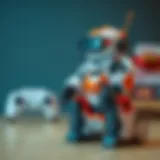 Dynamic Remote-Controlled Robot Toy A dynamic remote-controlled robot toy showcasing advanced technology