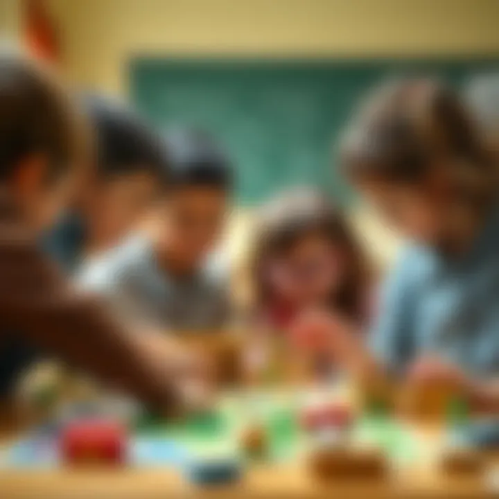 Interactive Learning with Box Models Children engaging with box models during a learning session