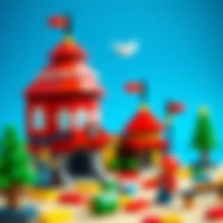 An array of designed creations made from LEGO 10298