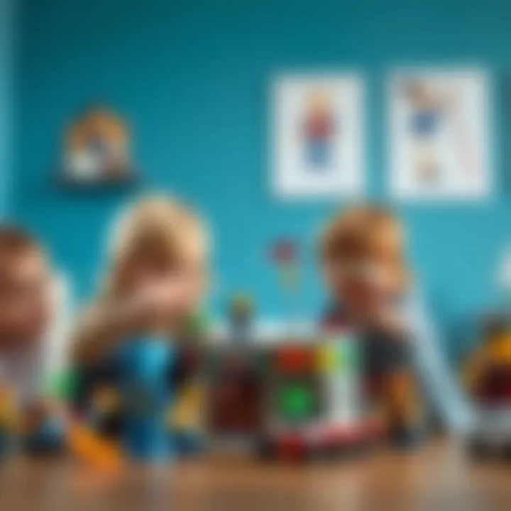 Collaboration through Play Children engaging with Lego 40460 set, showcasing teamwork