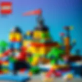 Creative building layout showcasing Lego 60390 set with vibrant colors.