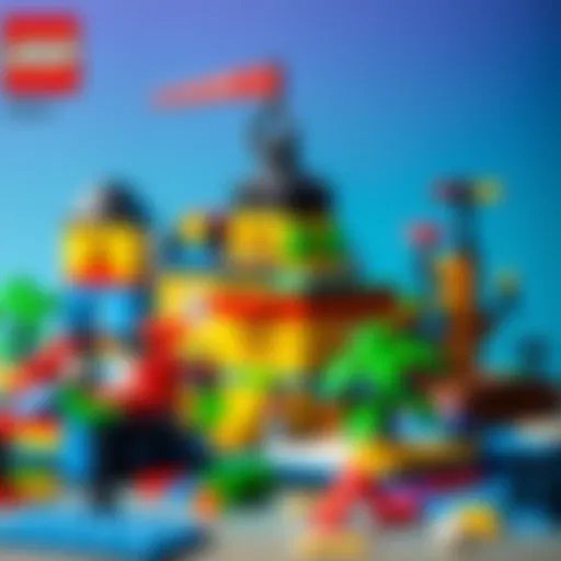 Creative building layout showcasing Lego 60390 set with vibrant colors.