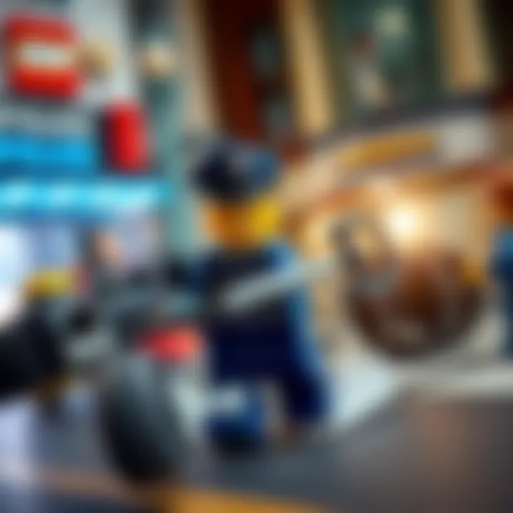 Dynamic Action in the LEGO City Bank Set LEGO City Police Chase Scene