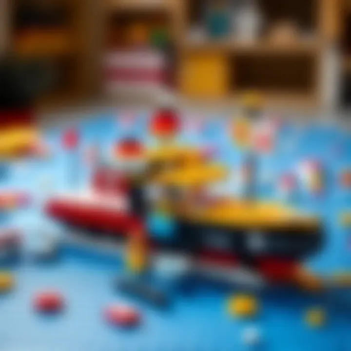 Vibrant Lego City Ship Set Vibrant Lego City Ship Set displayed with building blocks