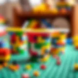 Colorful Lego cups promoting creativity