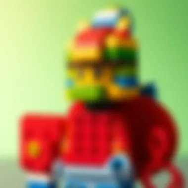 Colorful Creations: Building Unique Lego Characters Colorful Lego bricks assembled into a unique character