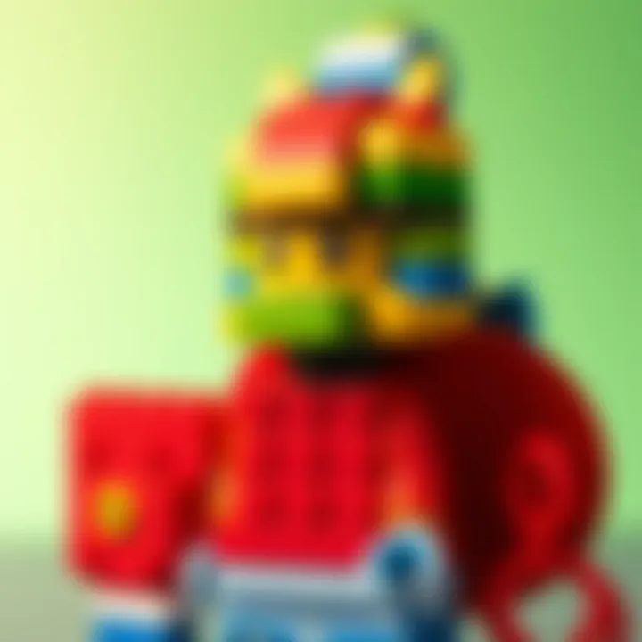 Colorful Creations: Building Unique Lego Characters Colorful Lego bricks assembled into a unique character