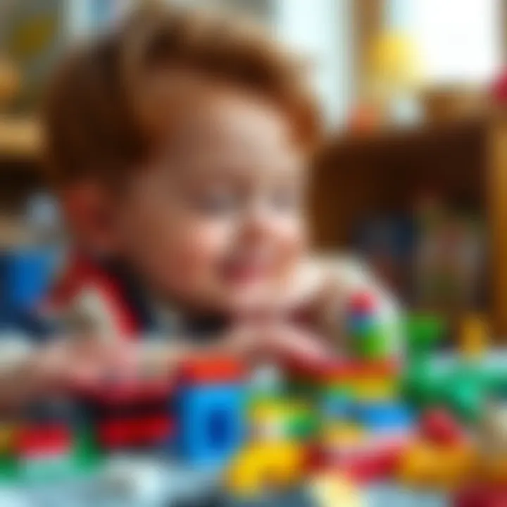 Lego components fostering fine motor skills development.