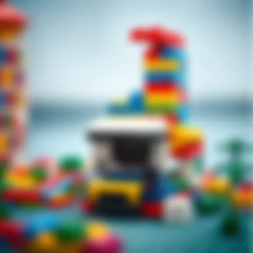 Building Creativity with Lego Colorful Lego bricks forming a creative structure