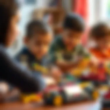 An educational workshop featuring kids learning through Lego Technic