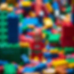 Colorful Lego bricks showcasing creativity