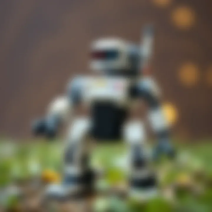 Completed Lego Robot Ready for Exploration A finished Lego robot ready for action