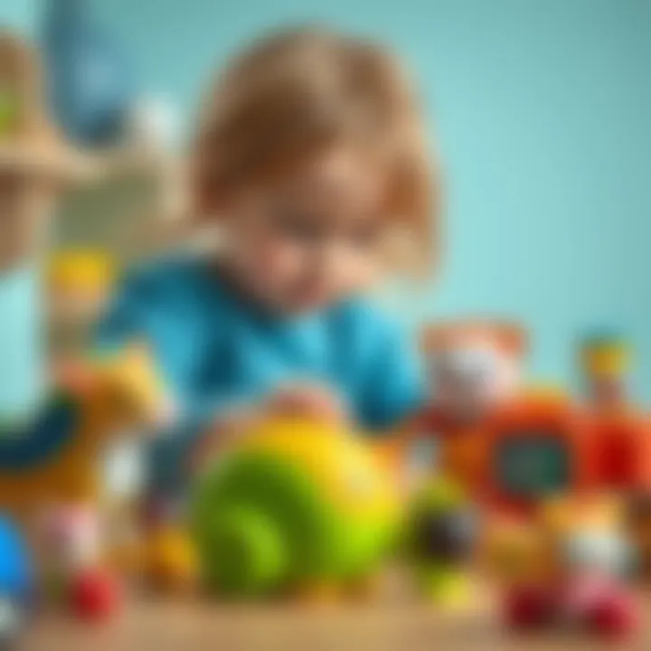 A child engaging with Magicus Mixus toys, showcasing developmental play.
